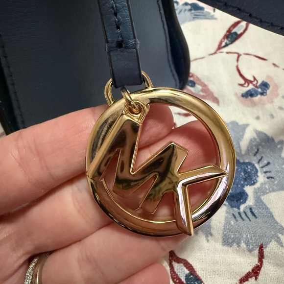 Michael Kors Blue Studded Crossbody Bag - Picture 3 of 3